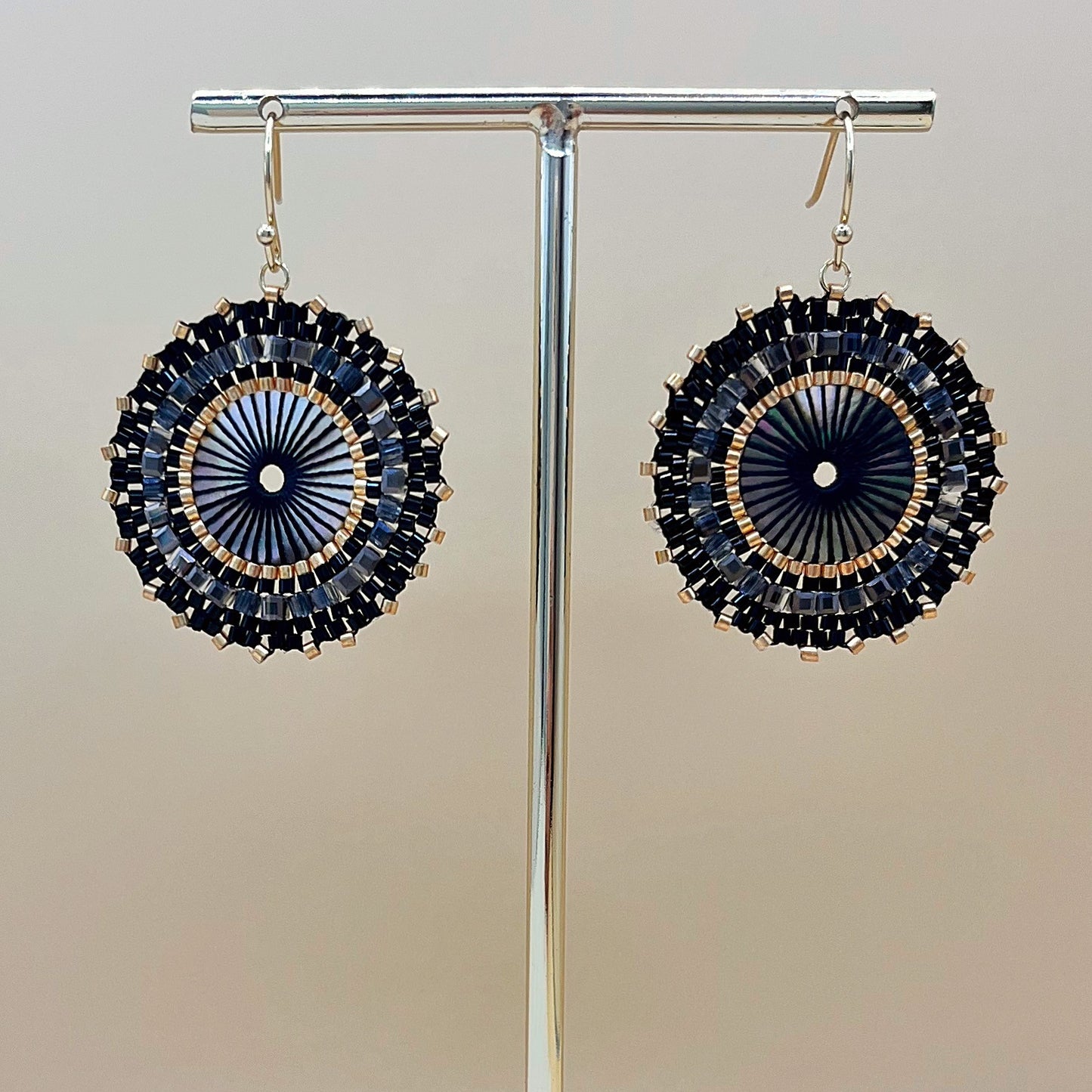 618 | FRANCESCA BEADED EARRINGS | BLACK