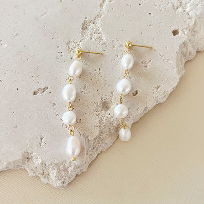757 | GEORGIE FRESHWATER PEARL EARRINGS | GOLD