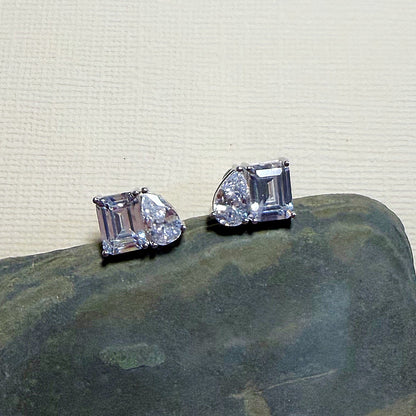868 | GEORGINA PEAR & EMERALD CUT EARRINGS