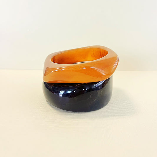 781 | HAYES BANGLE DUO | DARK CHOCOLATE & BURNT CARAMEL