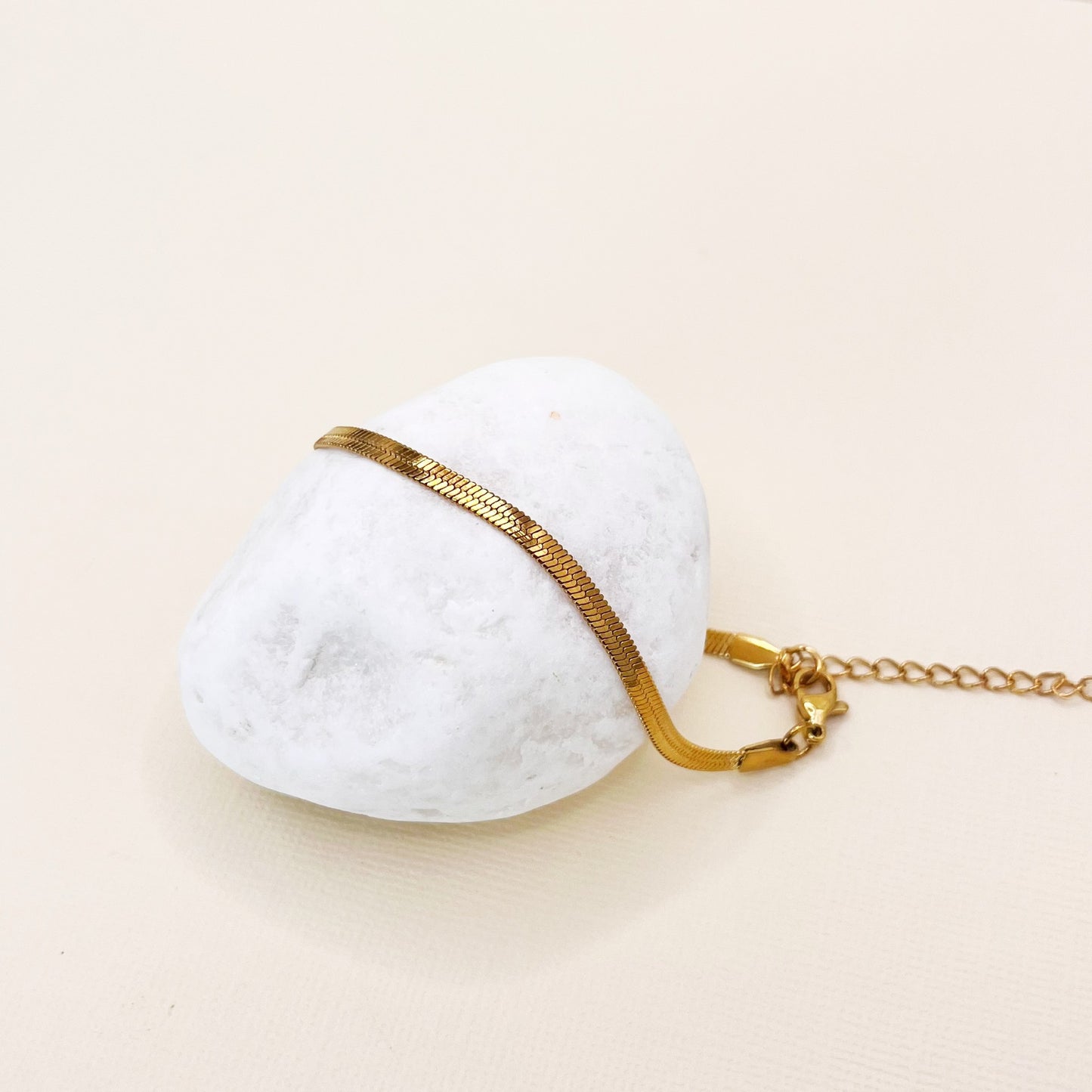 742 | HERRINGBONE  BRACELET | GOLD