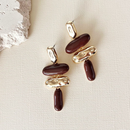 785 |  ISADORA EARRINGS | CHOCOLATE BROWN