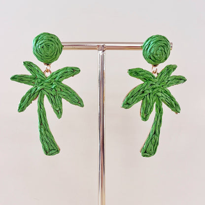 722 | ISLAND PALM EARRINGS | GREEN