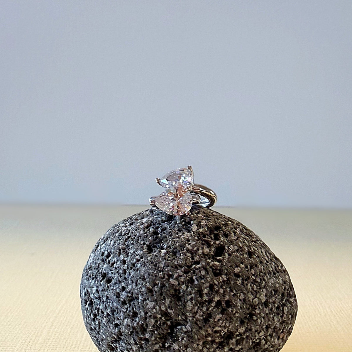 879 | KRISTEN PEAR-CUT HUGGIES | SILVER
