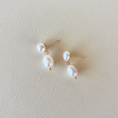 651 | LULU FRESHWATER PEARL EARRINGS | GOLD