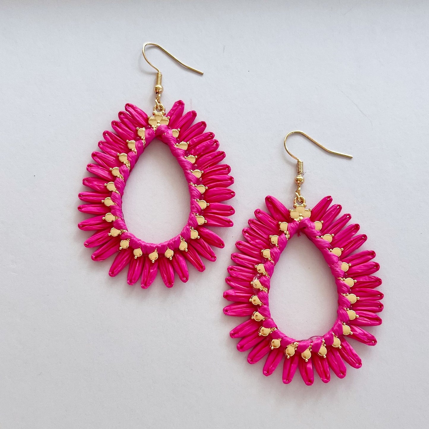 478 | SKYE RAFFIA EARRINGS | MAGENTA