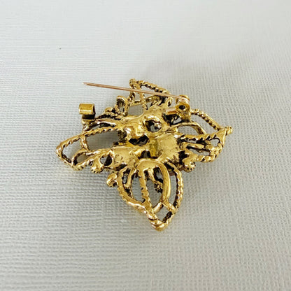 844 | MARJORIE BROOCH | BROWN JASPER SMOKEY QUARTZ