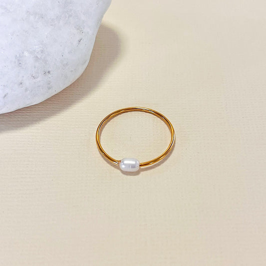 773 | MEGAN PEARL RING | GOLD