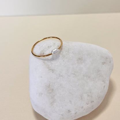 773 | MEGAN PEARL RING | GOLD