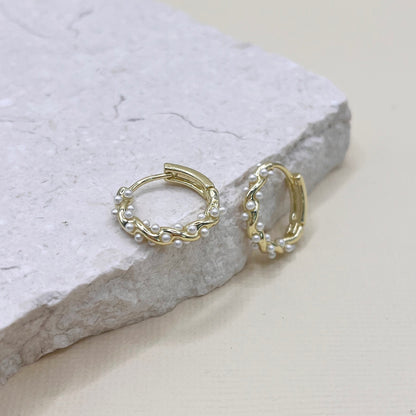 657 | MINNIE HOOP EARRINGS  | GOLD