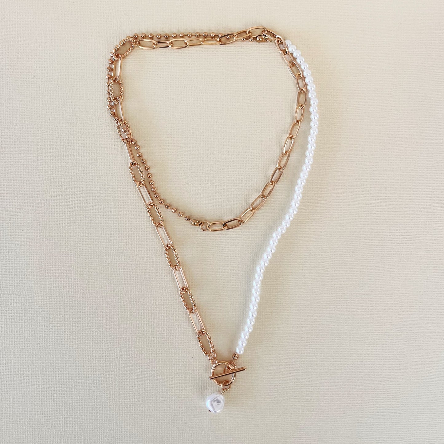 789 | NANCY PEARL FOB NECKLACE | GOLD