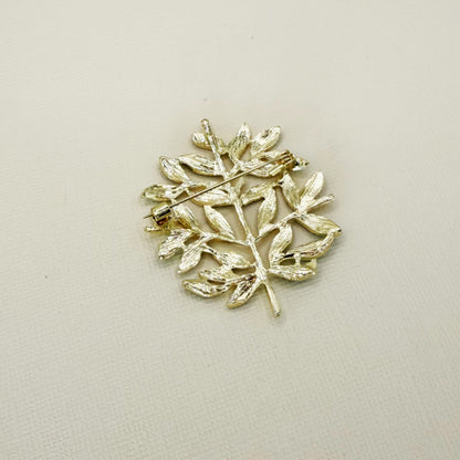 824 | OLIVE BRANCH BROOCH | GREEN & GOLD