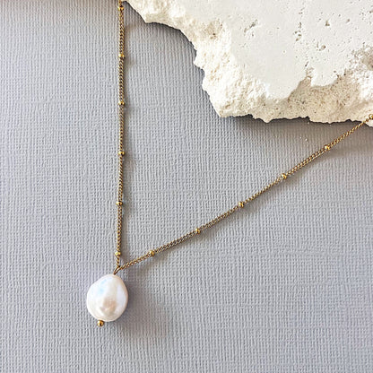 798 | OTIS PEARL NECKLACE | GOLD