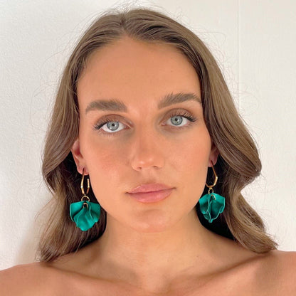 308 |  APRIL EARRINGS | PEACOCK GREEN