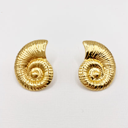 640 | SUNDIAL SHELL EARRINGS | GOLD