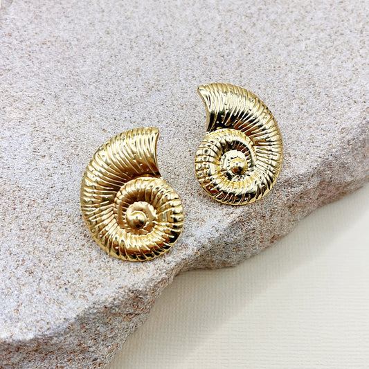 640 | SUNDIAL SHELL EARRINGS | GOLD