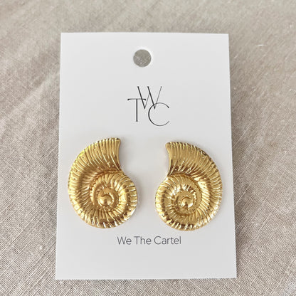 640 | SUNDIAL SHELL EARRINGS | GOLD