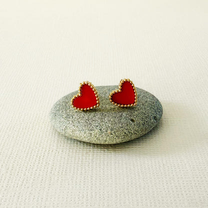 838 | SYLVIE RED LOVE HEART EARRINGS | CARTEL KISSES