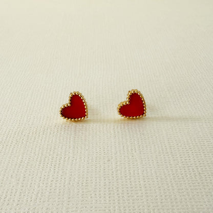 838 | SYLVIE RED LOVE HEART EARRINGS | CARTEL KISSES