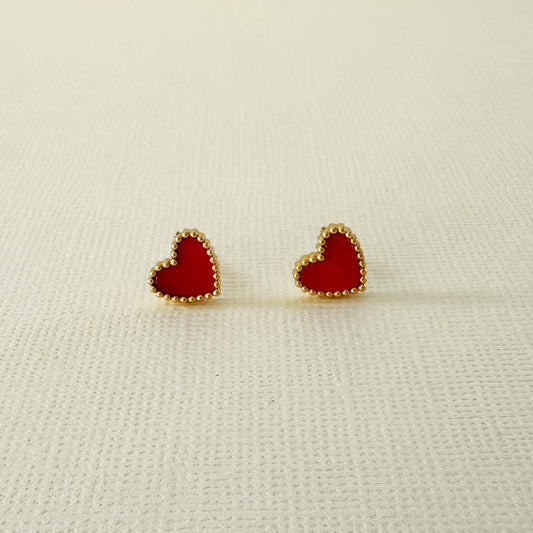 838 | SYLVIE RED LOVE HEART EARRINGS | CARTEL KISSES
