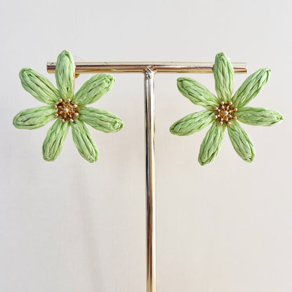 693 | TAHITIAN GARDENIA EARRINGS | GREEN