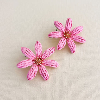 694 | TAHITIAN GARDENIA EARRINGS | PINK