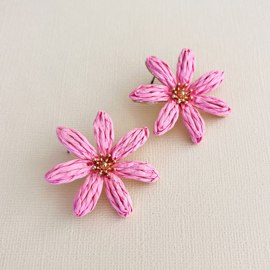 694 | TAHITIAN GARDENIA EARRINGS | PINK