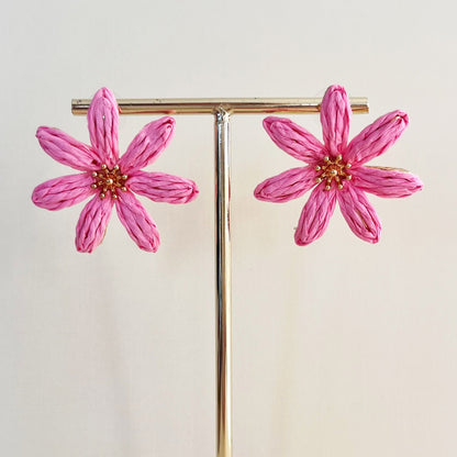 694 | TAHITIAN GARDENIA EARRINGS | PINK