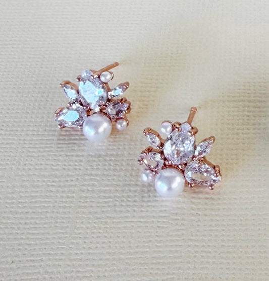 826 | TWILA EARRINGS | ROSE GOLD & PEARL