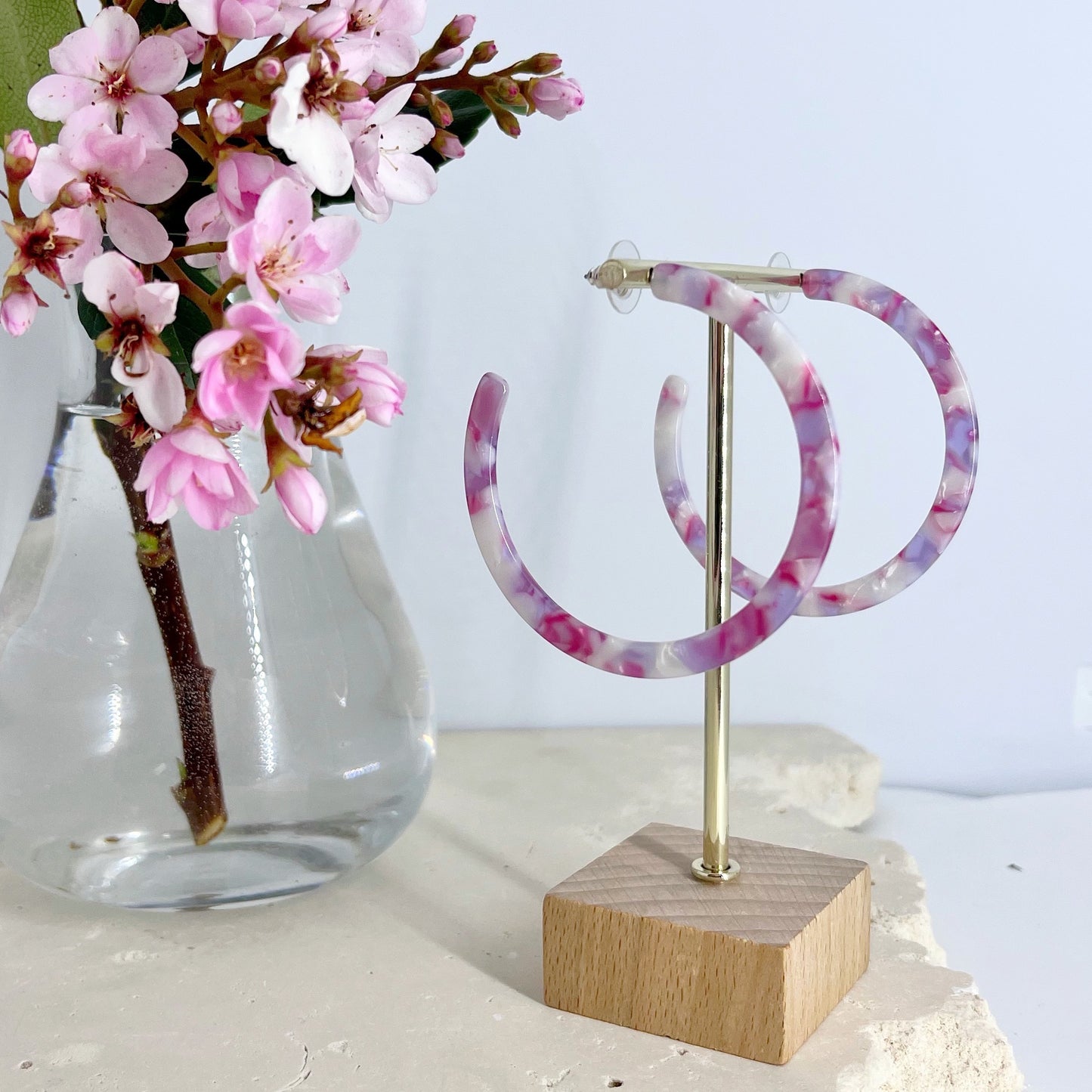 268 | TORTOISE SHELL HOOPS | PINK & LILAC